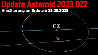 Update Asteroid 2023 DZ2  Annäherung an Erde am 25032023 [upl. by Sande]