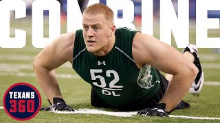 JJ Watt at his NFL combine 👀  Houston Texans 360 [upl. by Ennovyahs]