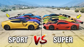 GTA 5 ONLINE  FASTEST SPORT CARS VS FASTEST SUPERCARS WHICH IS FASTEST [upl. by Danae421]