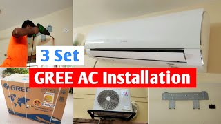 GREE 15 Ton AC Installation  GREE AC Fitting at Home Bangla [upl. by Horowitz]