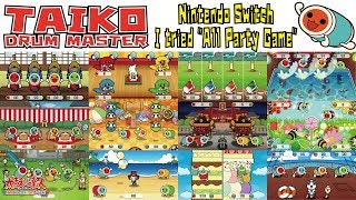 【太鼓スイッチ】パーティーゲーム 全種類 遊んでみた どーん！All Party game Collection【Taiko no Tatsujin Switch】 [upl. by Adnirb]