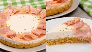 Cheesecake con mortadella e pistacchio la ricetta originale e sfiziosa [upl. by Ewold]