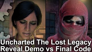 4K Uncharted The Lost Legacy  Reveal Trailer vs Final Game Comparison [upl. by Hobard]