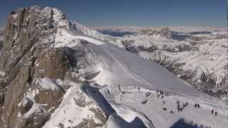 Italy  Sella Ronda 2012  Skiing  03 Marmolada Mountain  Summit View  Part 2 [upl. by Pasol]