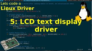 Lets code a Linux Driver  5 LCD text display driver HD44780 [upl. by Coussoule868]