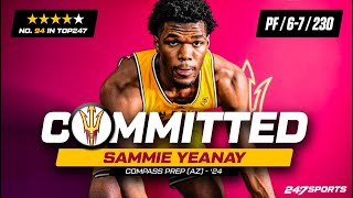 WATCH 4star PF Sammie Yeanay commits to Arizona State LIVE on 247Sports [upl. by Eed937]