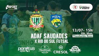 ADAF SAUDADES X Rio do Sul Futsal pela 11ª Rodada da Serie Prata [upl. by Akkim116]