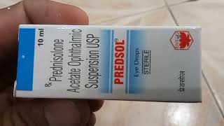 Predsol Eye Drops  Prednisolone Acetate Ophthalmic Suspension  Predsol Eye Drops Uses Review Hindi [upl. by Nicolina]