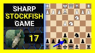 Sharp Stockfish 17 Chess Game Sicilian Defense Paulsen Variation Taimanov Variation [upl. by Melany]