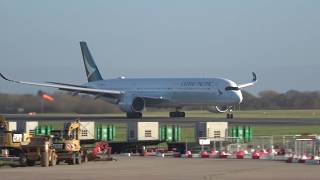 Cathay Pacific Airways CX216 BLXB Airbus A3501041 Manchester MAN To Hong Kong Intl HKG 08012018 [upl. by Meridith]