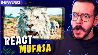 REACT MUFASA O REI LEÃO  TRAILER NOVO OFICIAL DUBLADO [upl. by Esta]