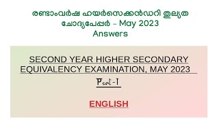 Equivalency Plus Two English May 2023 question paper discussion part1 [upl. by Gemina734]