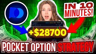 pocket option strategy  28700 in 10 minutes [upl. by Sakram150]