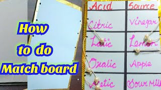 How to do matchboard  quiz board electronic board for BEd materials [upl. by Weil]