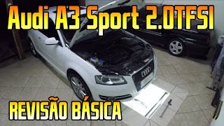 Audi A3 Sport 20 TFSI STronic  Revisão básica troca de óleo filtros e Militec [upl. by Calderon114]