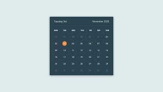 Calendar Flip Animation  Using HTML amp CSS  JS  2020 [upl. by Laraine]