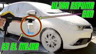 🧢 Lavar🚖coche con ULTRA ESPUMA tipo crema INCREIBLE [upl. by Hoskinson]