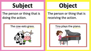 SUBJECT vs OBJECT 🤔  Whats the difference  Learn with examples [upl. by Hampton970]