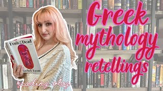 Greek Mythology Retellings 🏛️  READING VLOG [upl. by Aicillyhp]