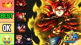 MY 6TH ANNIVERSARY LEGENDS LIMITEDULTRA TIER LIST Dragon Ball LEGENDS [upl. by Enilrae]