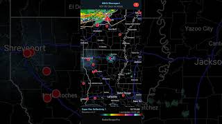 Severe Storms Moving Towards Louisiana RadarScope [upl. by Percy]