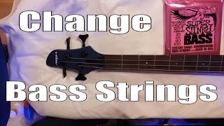 How to change bass guitar strings [upl. by Ennovyahs670]