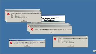 Windows 2000 Crazy Error Korean [upl. by Hsirap]