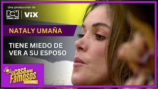 Nervios de Nataly Umaña por posible visita de su esposo a La casa de los famosos Colombia [upl. by Wootten]