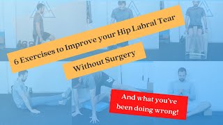 6 Exercises to improve your hip labral tear without surgery [upl. by Cherianne204]