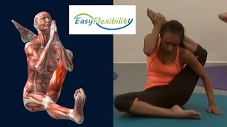 How to Eka pada sirsasana Yoga Pose Eka Pada Sirshasana Muscle Anatomy EasyFlexibility [upl. by Oilerua583]