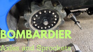 HOW TO INSTALL AXLES AND SPROCKETS  BOMBARDIER [upl. by Edith951]