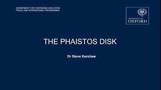 Steve Kershaw  The Phaistos Disk Mystery Forgery and Pseudoarchaeology [upl. by Wyon15]