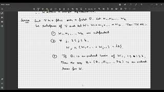 DIRECT SUM DECOMPOSITION OF VECTOR SPACES [upl. by Akenom687]