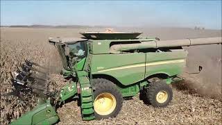 DICKHAUS FARMS SHELLING CORN EATON OHIO OCT 27TH 2024 JOHN DEERE [upl. by Aitat]