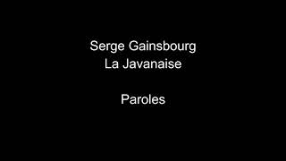 Serge GainsbourgLa Javanaiseparoles [upl. by Vachill]