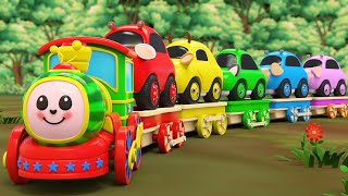 Cocomelon Color TRAIN The Wheels on The Bus  More Nursery Rhymes amp Kids Songs [upl. by Woodberry]