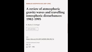 A review of atmospheric gravity waves and travelling ionospheric disturbances 19821  RTCLTV [upl. by Eikceb961]