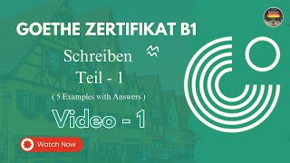 Goethe Zertifikat B1 Exam  Schreiben Teil  1 with Answers  Video  1 [upl. by Euqinu]