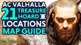 All 21 Treasure Hoard Map Locations amp Solutions  Assassins Creed Valhalla Treasure AC Valhalla [upl. by Elag424]