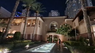 The Ritz Carlton Dubai full Hotel Tour JBR Jumeirah Beach Restaurants Pools Beach SkyDive Dubai [upl. by Anahsat]