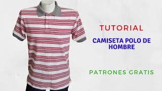 DIY Como hacer CAMISETA POLO HOMBRE corte y confección [upl. by Llerrit]