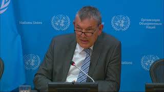 LIVE UNRWA commissioner Philippe Lazzarini holds UN briefing [upl. by Auqcinahs]