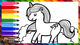 Disegnare E Colorare Un Unicorno Carino 🦄🌈 Disegni Per Bambini [upl. by Livingstone574]