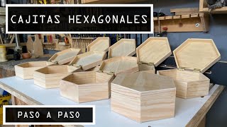 Hexágonos de Madera  Cajitas Hexagonales [upl. by Eitsrik]