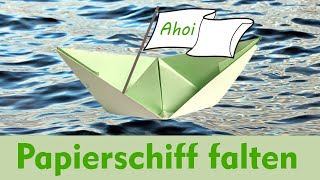 Papierschiff basteln Boot aus Papier falten Origami Boot [upl. by Timotheus]