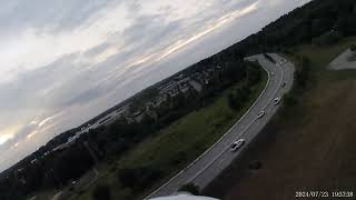 Eflite Cherokee 13m relaxed flight part 2  great sunset from the air  FPV view [upl. by Reffotsirhc588]