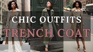 2024 Fashion Trends  Trench Coat Outfit Ideas  What To Wear With Trench Coat [upl. by Liane722]