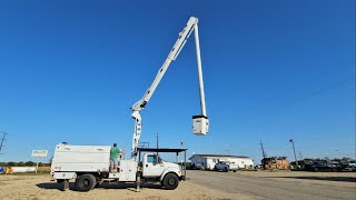 5611 2013 ford f750 elevator forestry bucket truck for sale ALTEC Automatic [upl. by Hanni]