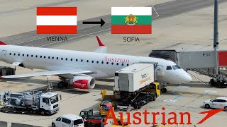 Vienna to Sofia  AUSTRIAN  TRIP REPORT  Embraer E195LR  TripReportAUSTRIANE190E195 [upl. by Chavaree109]