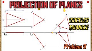 PROJECTION OF PLANESRecreatedLecture 9  Isoceles Triangle that looks as Equilateral Triangle [upl. by Susejedesoj]